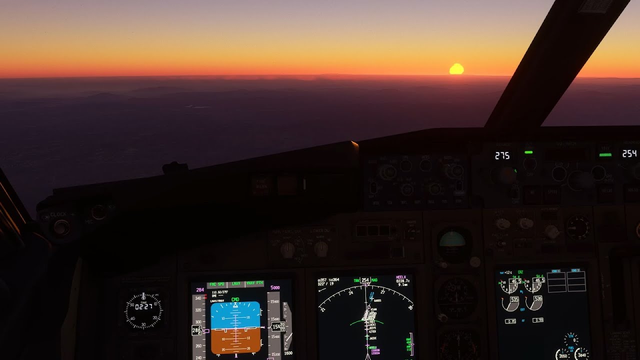 MSFS Full Flight PMDG B737-8H4 PHX-SAN Spectacular Sunset Flight w/ VATSIM ATC on Takeoff