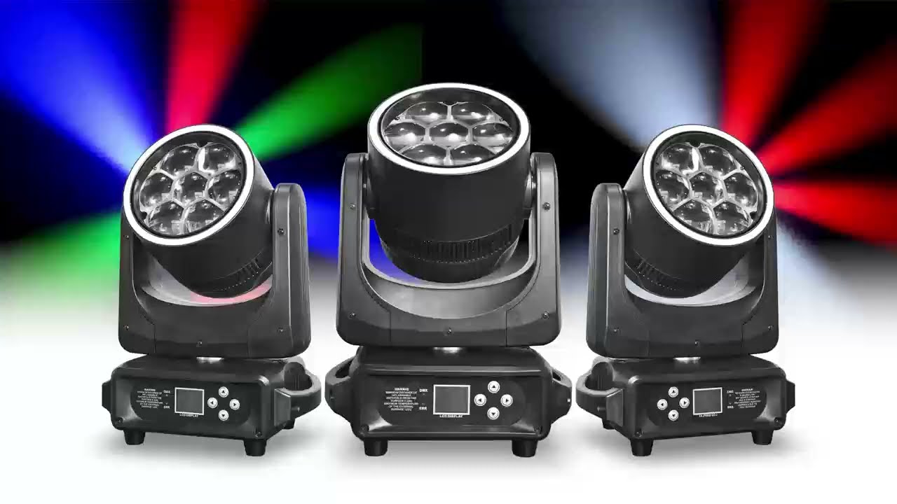 7x40W RGBW 4in1 LED Mini Bee Eye Zoom Wash Moving Head Light with High Intensity LED