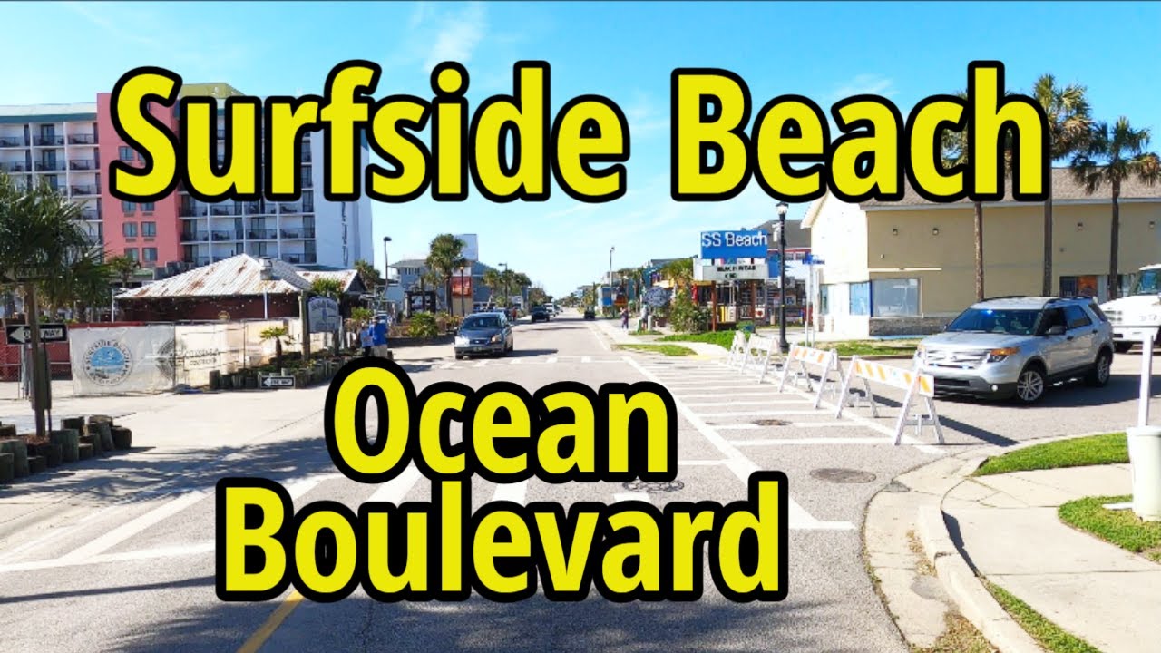 Surfside Beach MARCH drive down Ocean Boulevard. What Surfside looks like before Spring Break 2023.