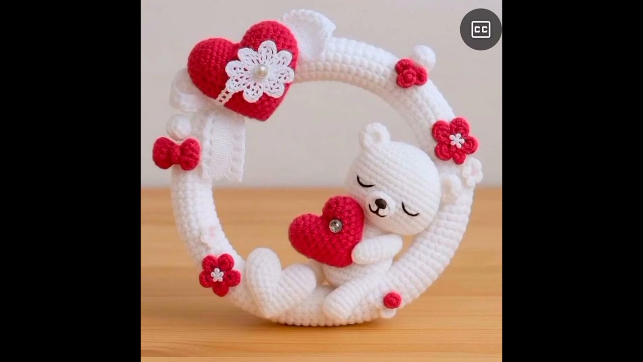 Crochet valentine home decor & cute diy. 
