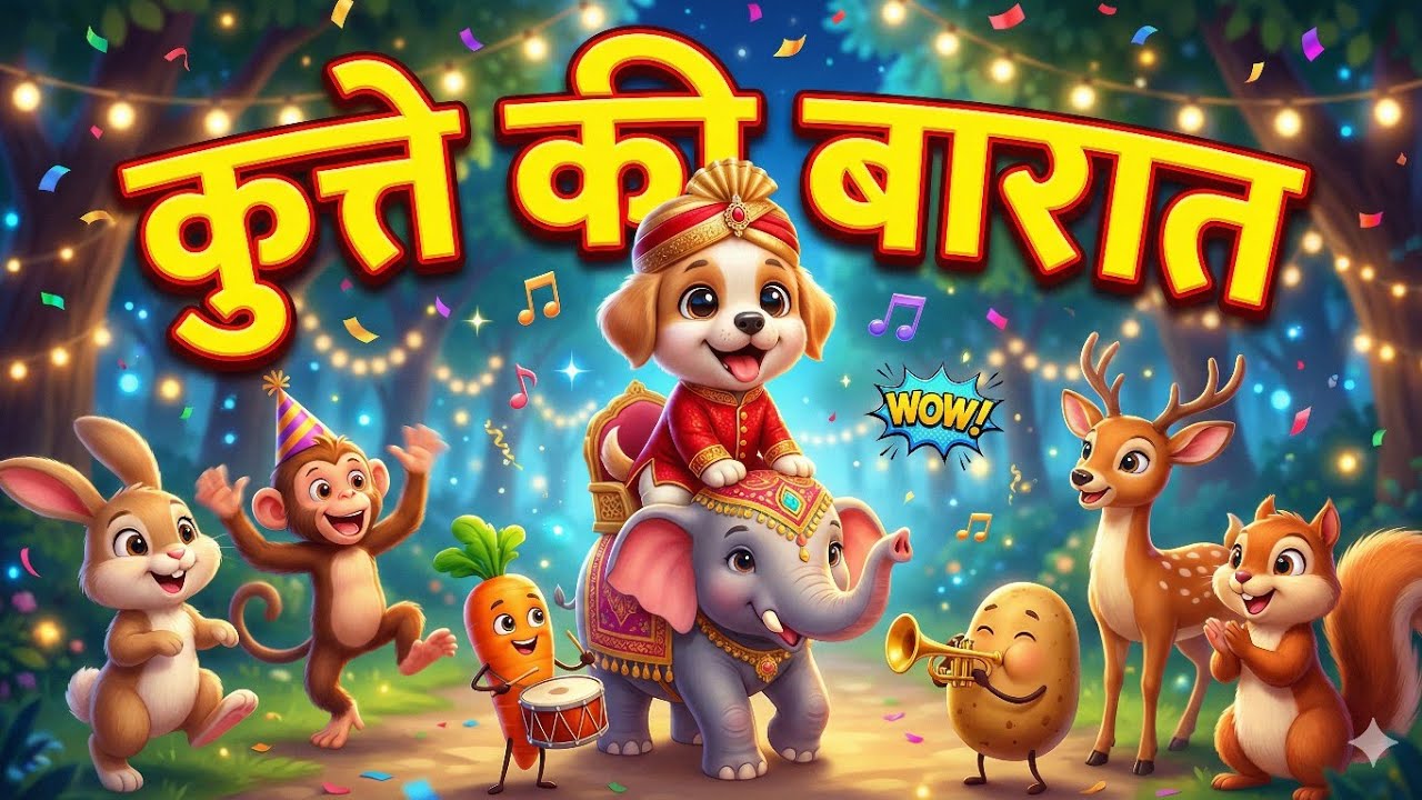 कुत्ते की बारात - kutte ki barat | Kids Song & Hindi Cartoon 