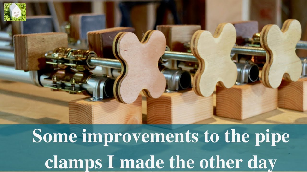 先日作ったパイプクランプを一部改良（材料と寸法の紹介）／Some improvements to the pipe clamps made the other day