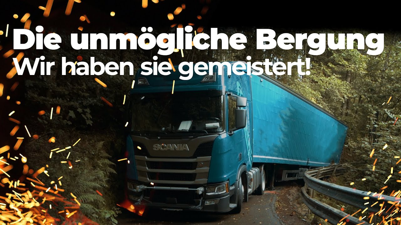 LKW Bergung vor 35m tiefem Abhang | BlackBullsPassau