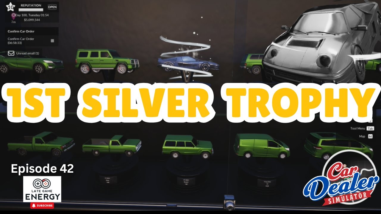 Unlocking Our First Silver Trophy! | Car Dealer Simulator #42