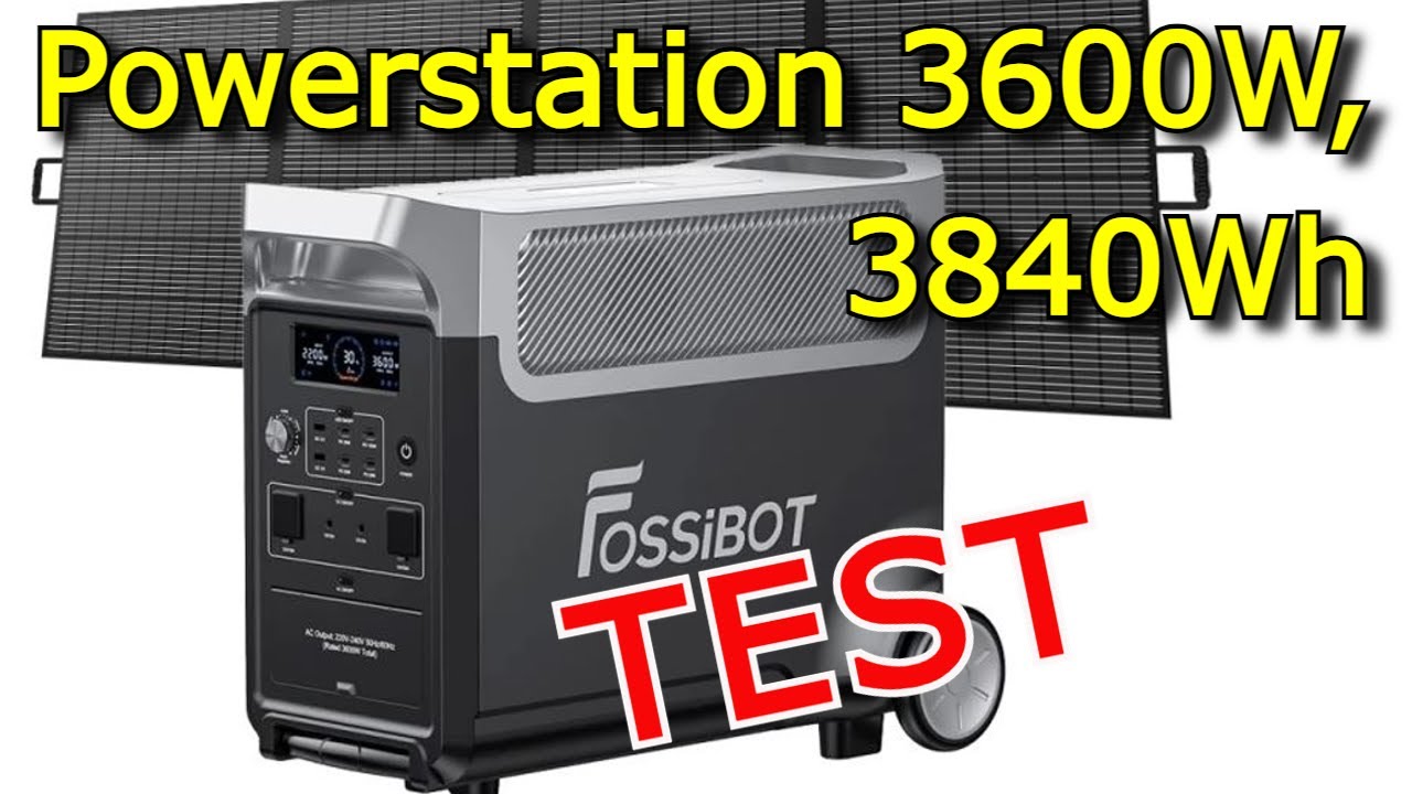 Fossibot F3600 Powerstation 3600W, 3840Wh Test Solaranlage Balkonkraftwerk
