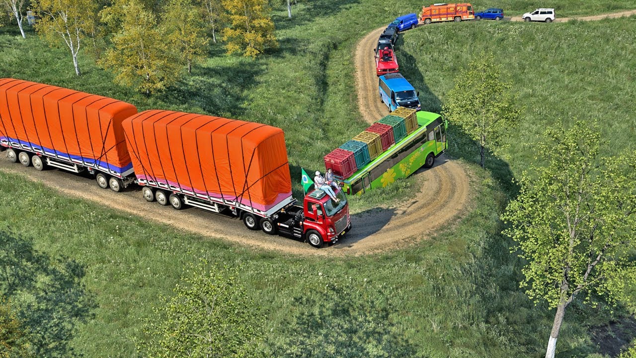 MISSION IMPOSSIBLE! This Double Trailer Conquers a Deadly, Sharp Turn | Euro Truck Simulator 2