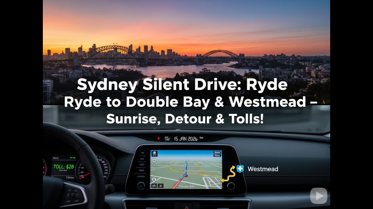 Silent Sydney POV Drive Ryde →Double Bay→Westmead Real Day on the Road Morning Calm & Evening Detour