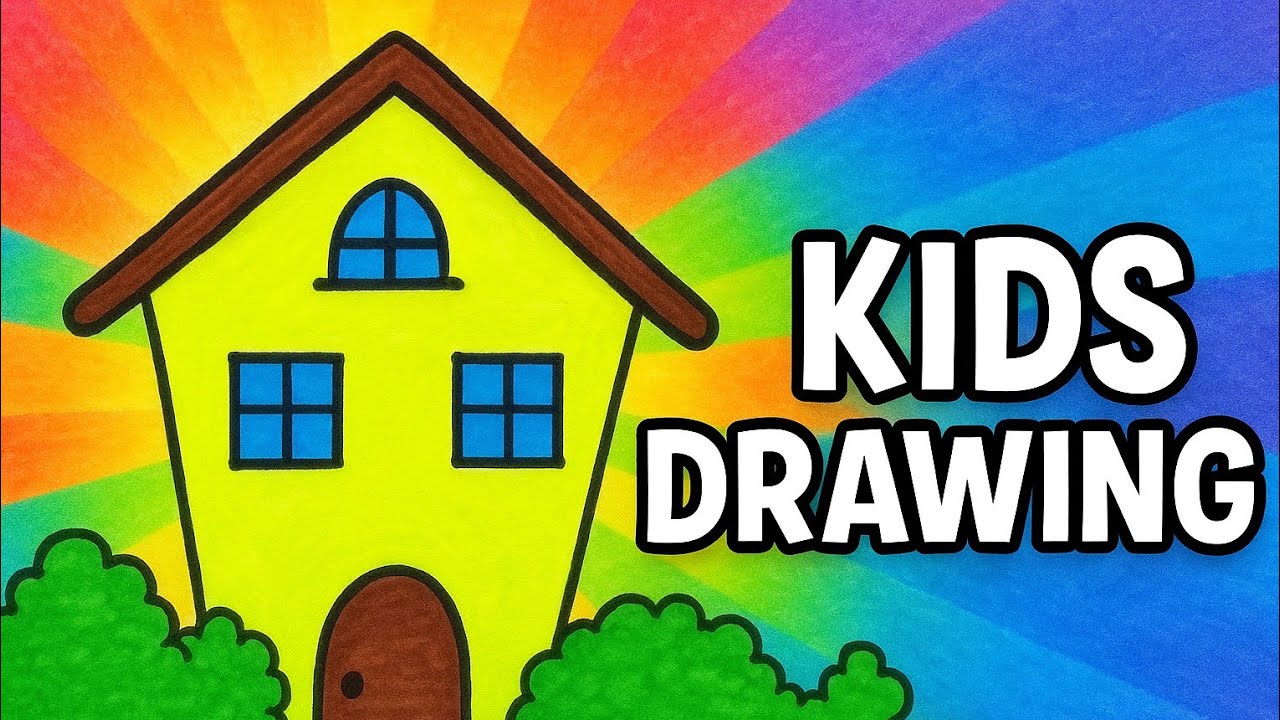 How to draw simple house // easy drawing// HopeLess channel // 