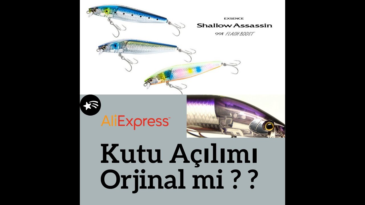 Shimano Shallow Assassin Flash Boost 99F - Sahte Balık - Ali Express Kutu Açılımı -  Orijinal mi??