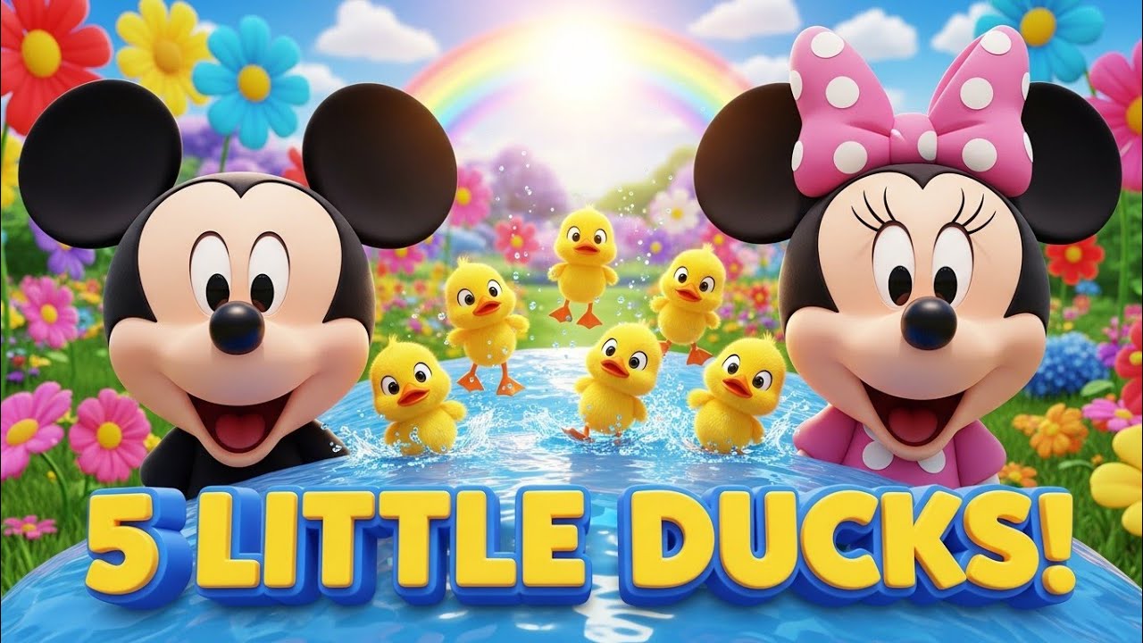 Mickey Mouse & Minnie Mouse Five Little Ducks 🦆 Nursery Rhymes & Kids Songs