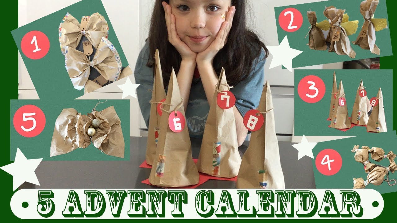 DIY Christmas Advent Calendar idea with Paper Lunch Bags | Kids Eco Craft