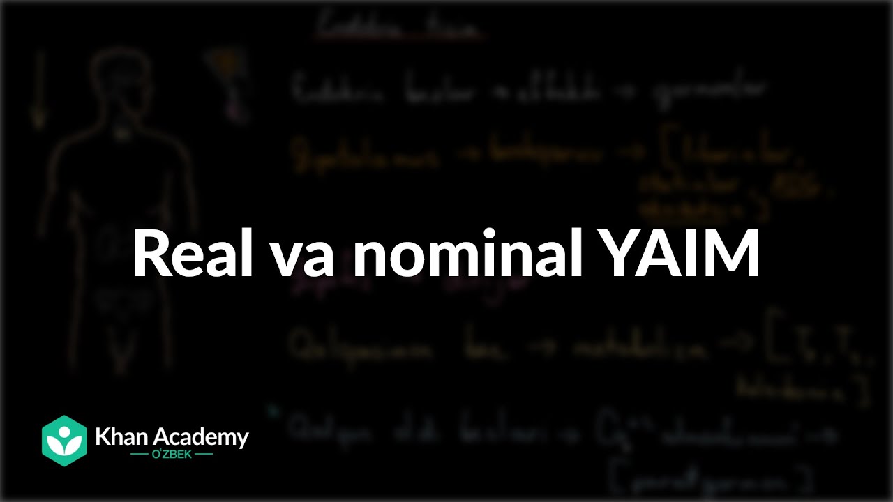 Real va nominal YAIM | Real va nominal YAIM | Makroiqtisodiyot
