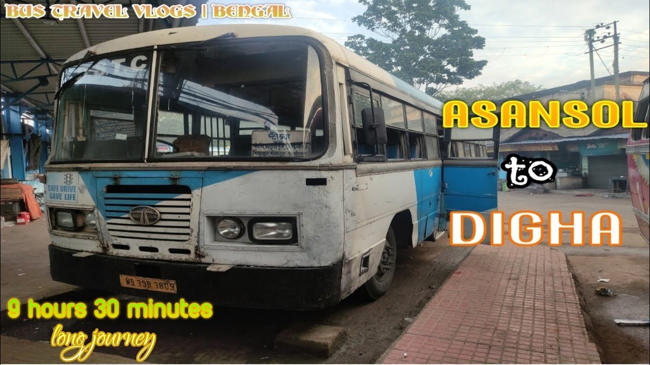 🚌Long Distance elaborated journey onboard SBSTC Bus | Asansol to Digha Journey