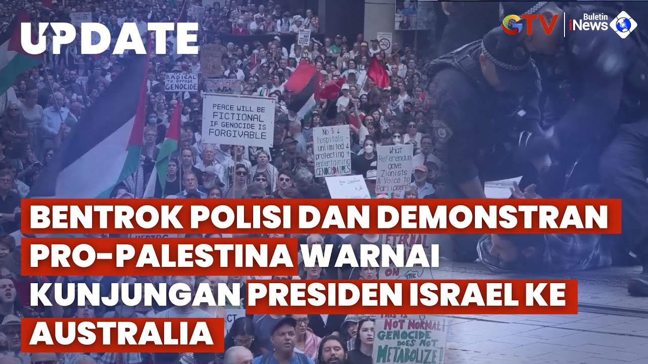 Demonstrasi Pro-Palestina di Sydney Berujung Bentrok saat Presiden Israel Herzog Kunjungi Australia