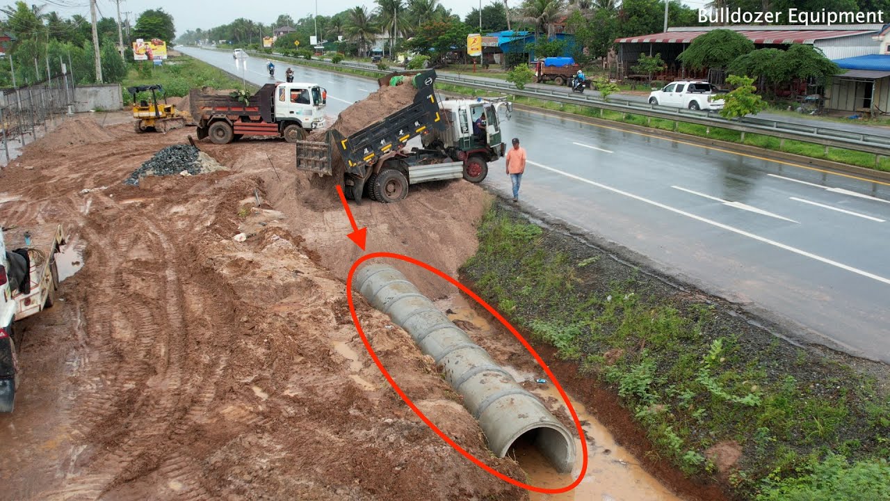 New Video Project to fill the land & Sand next to the ASAEN Road to build a gas station.