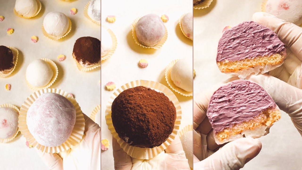 طريقه الموتشي بدون اي دقيق رز😲بأسهل طريقه هتجربوها في 10 دقايق ، الطعم رهيييب😋 #Mochi