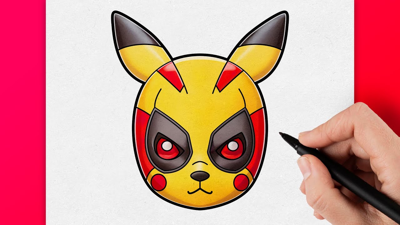 How to Draw Deadpool + Pikachu