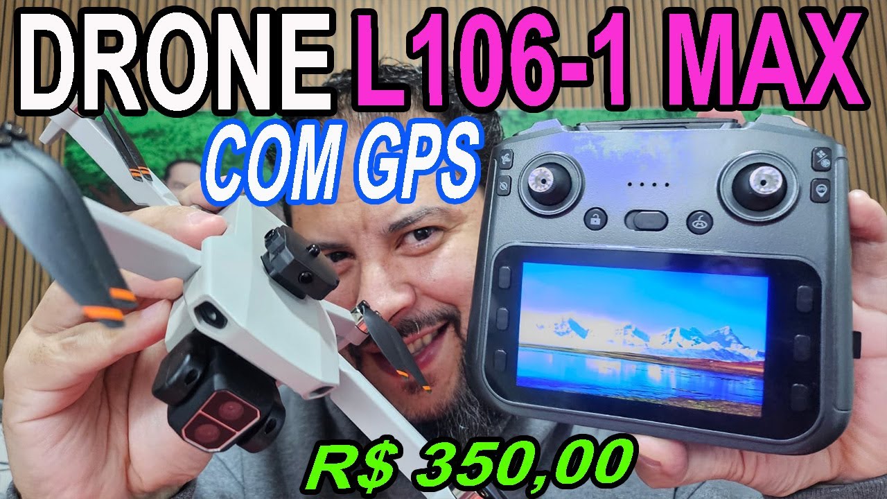Drone com GPS e TELA mas barato que existe  L106-1 MAX como configurar e calibrar todas as funções