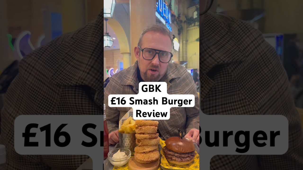GBK expensive smash burger food review #foodvideo #smashburger #gbk #burgerreview