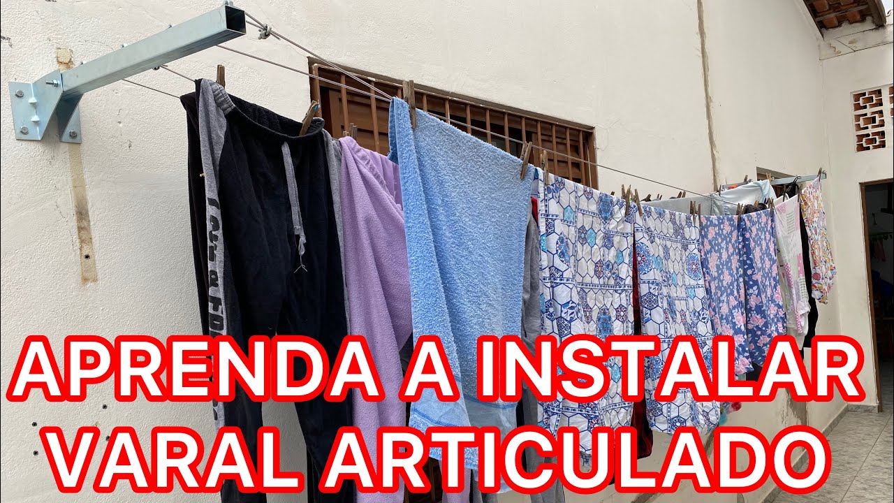 🟢Como instalar VARAL de muro e parede ARTICULADO🟢