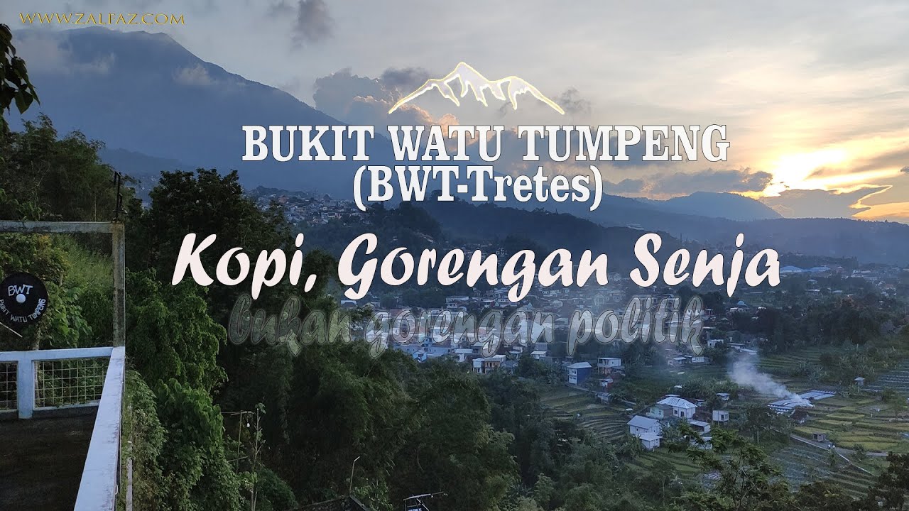 Bukit Watu Tumpeng (BWT) || ngopi dengan background Citylight Tretes dan Gunung Arjuno Welirang