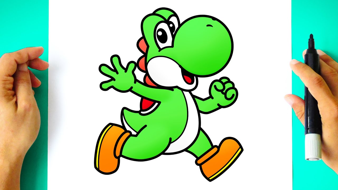 Como DESENHAR o YOSHI - Como DIBUJAR a YOSHI - Super Mario