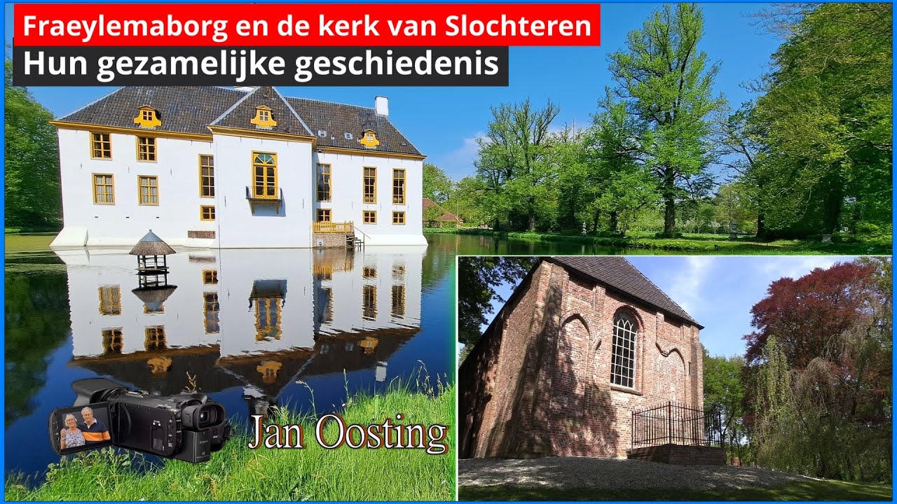 Fraelylemaborg en de kerk in Slochteren.