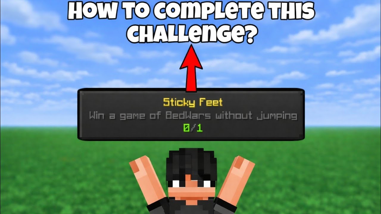 How to complete 'sticky feet' challenge in the hive bedwars?