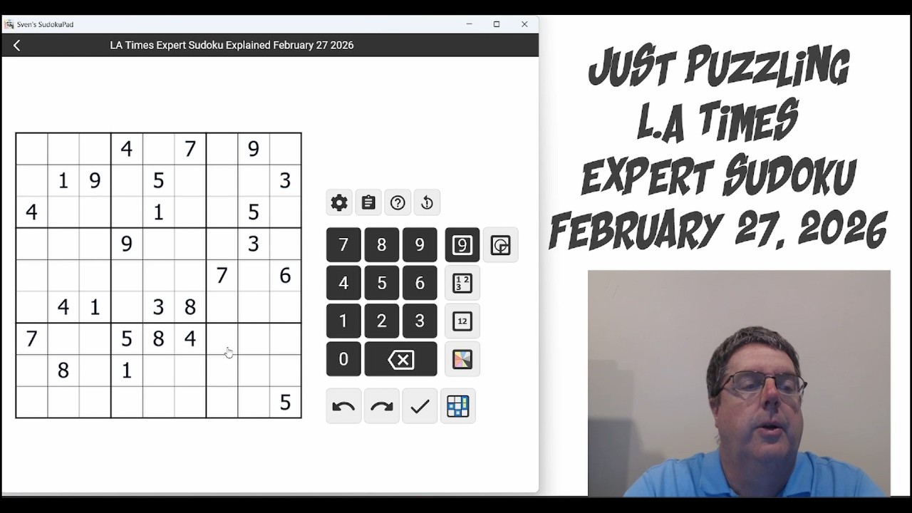 LA Times Expert Sudoku February 27 2026
