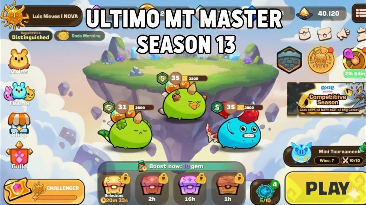 🔥ULTIMO MT MASTER S13 | AXIE INFINITY CLASSIC🔥