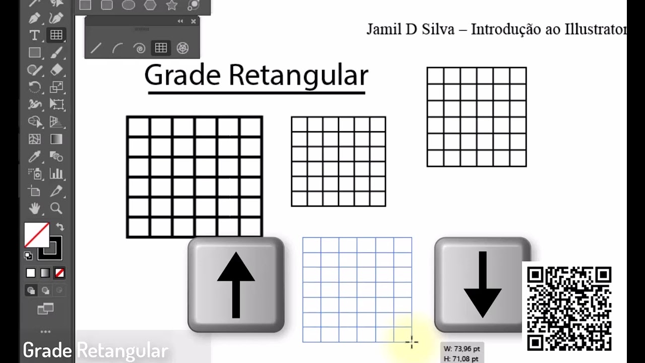Grade Retangular No Illustrator