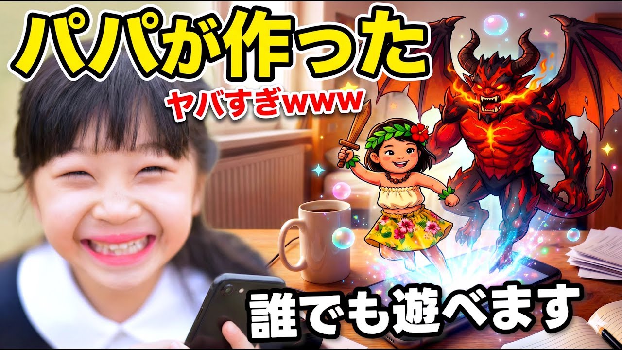 【無料公開】パパが娘のために作った「漢字ゲーム」が判定シビアすぎて爆笑www