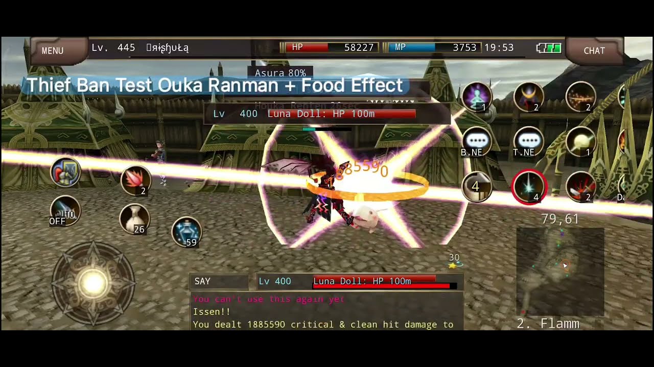 Iruna Online Samurai Test B-Wing Up