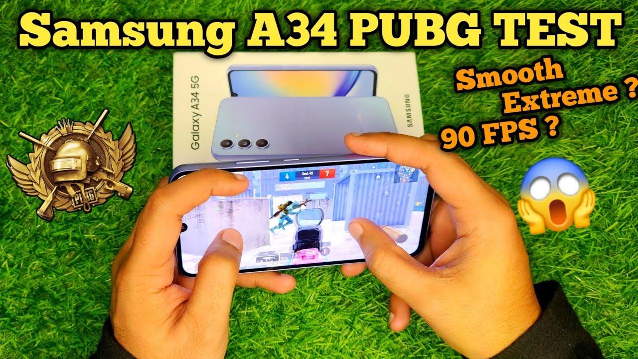 Samsung A34 PUBG test😱 Rush Gameplay