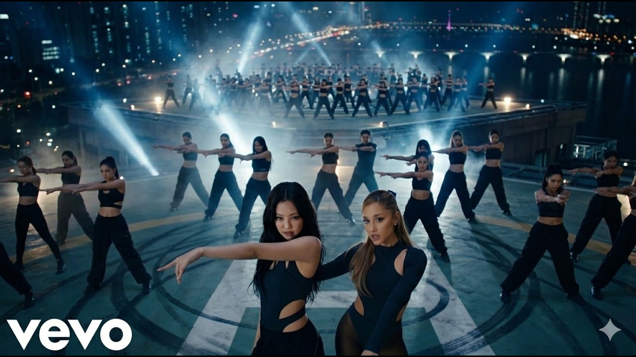 Jennie, Ariana Grande - Midnight Drift (ft. Doja Cat) | (Official Lyrics Video)