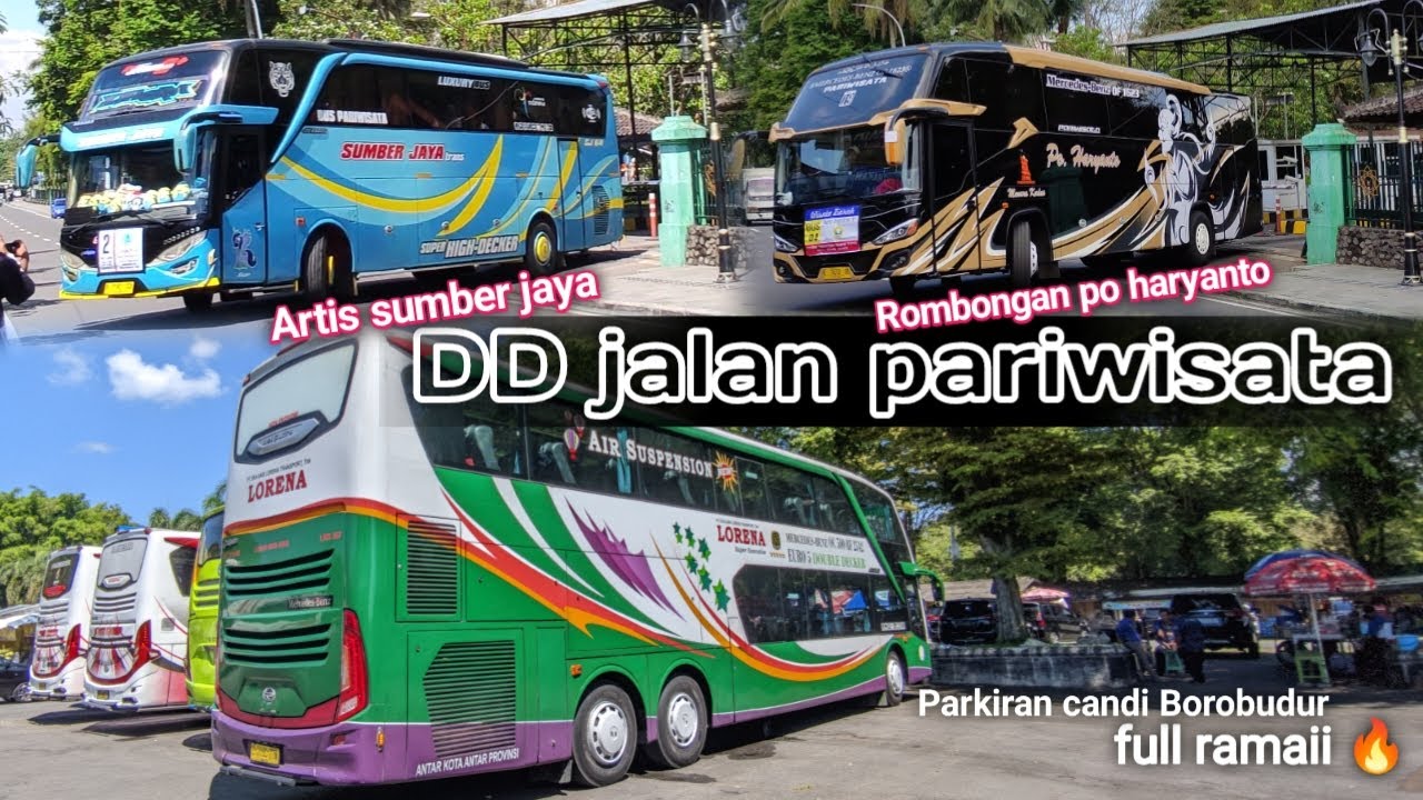 Penuh kejutan di hari Selasa 😱 Hunting bus di parkiran candi Borobudur sangat ramai gaess‼️