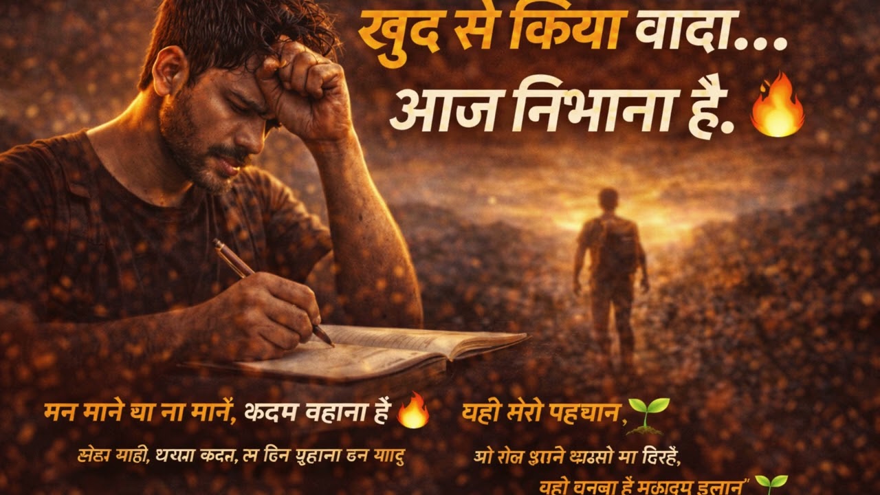 Khud Se Kiya Vaada 🔥 | Hindi Motivational Song | Discipline • Consistency • Self Made