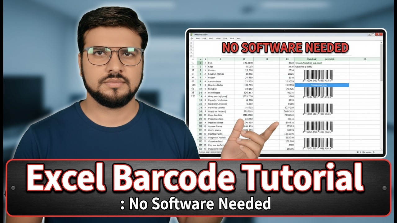 Excel Barcode Tutorial: No Software Needed
