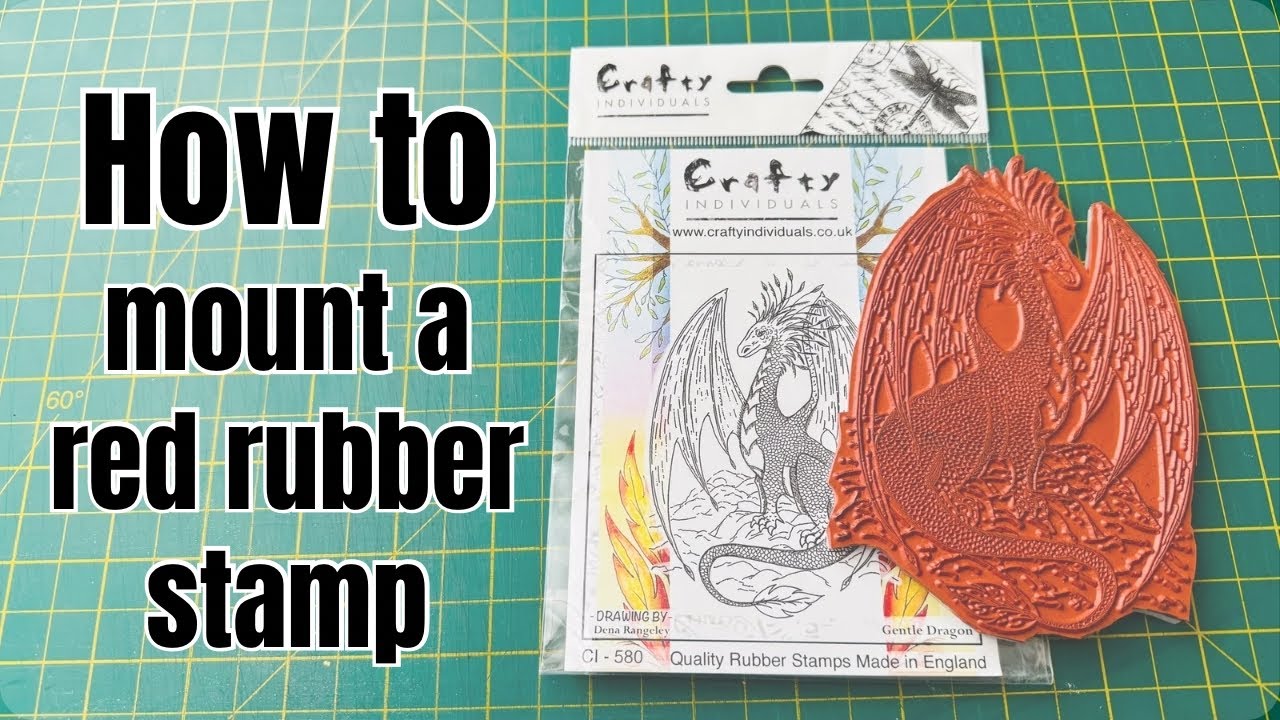 HOW TO mount a red rubber stamp with a foam backing - useful tip for better stamping #handmadecards