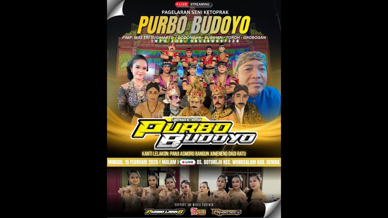 LIVE KETHOPRAK PURBO BUDOYO // WONOSALAM 15 FEB 2026