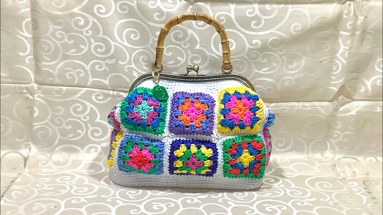 TUTORIAL GRANNY SQUARE CON CHIUSURA CLIC CLAC👛TIZIANA VOLPE CROCHET 👛