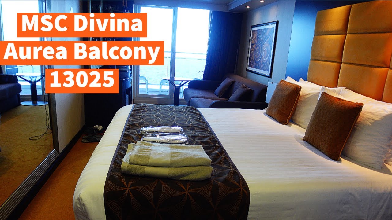 MSC Aurea Balcony 13025 Room Tours | MSC Divina