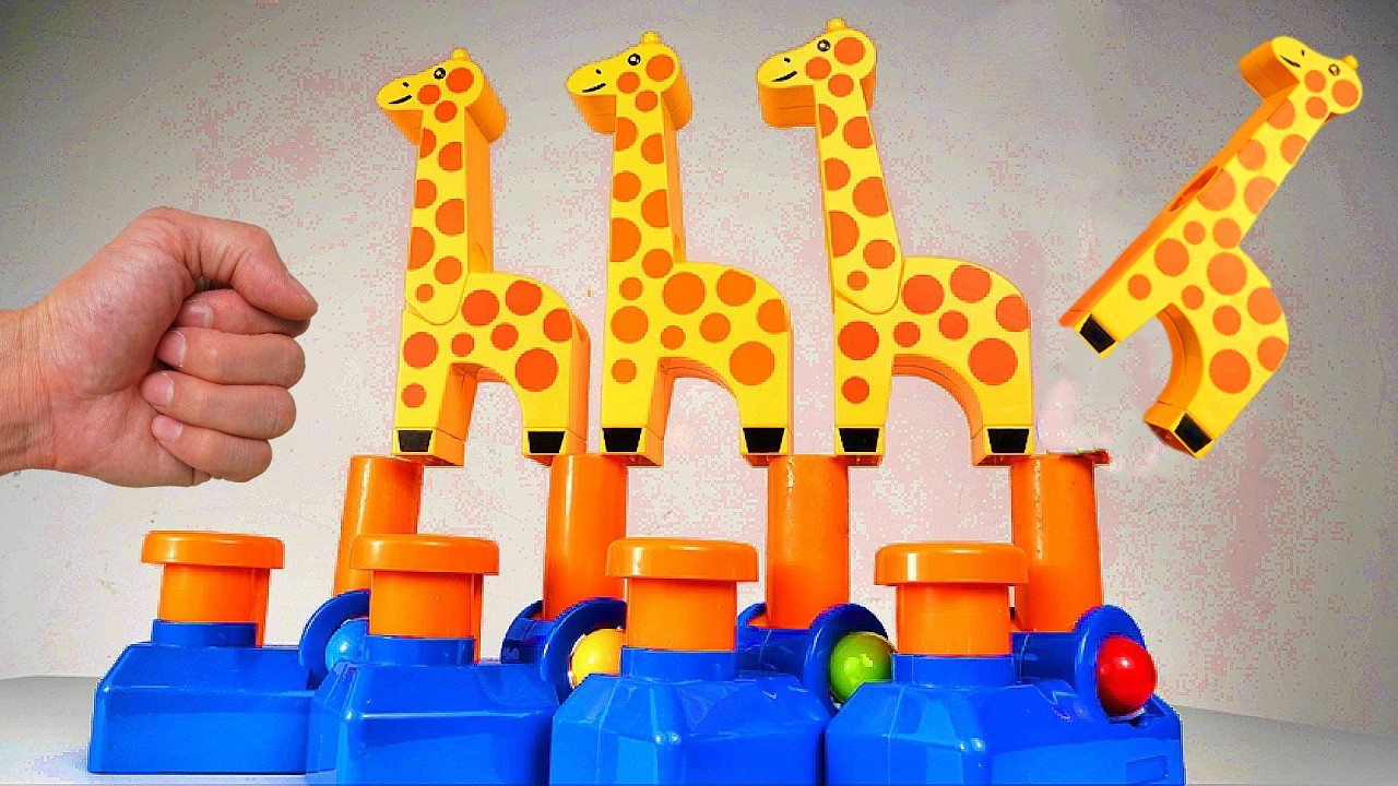 Abnormal Zoo Marble Run Race ASMR # 4 ☆ Too Many Giraffes ☆ Creative Healing DIY Build