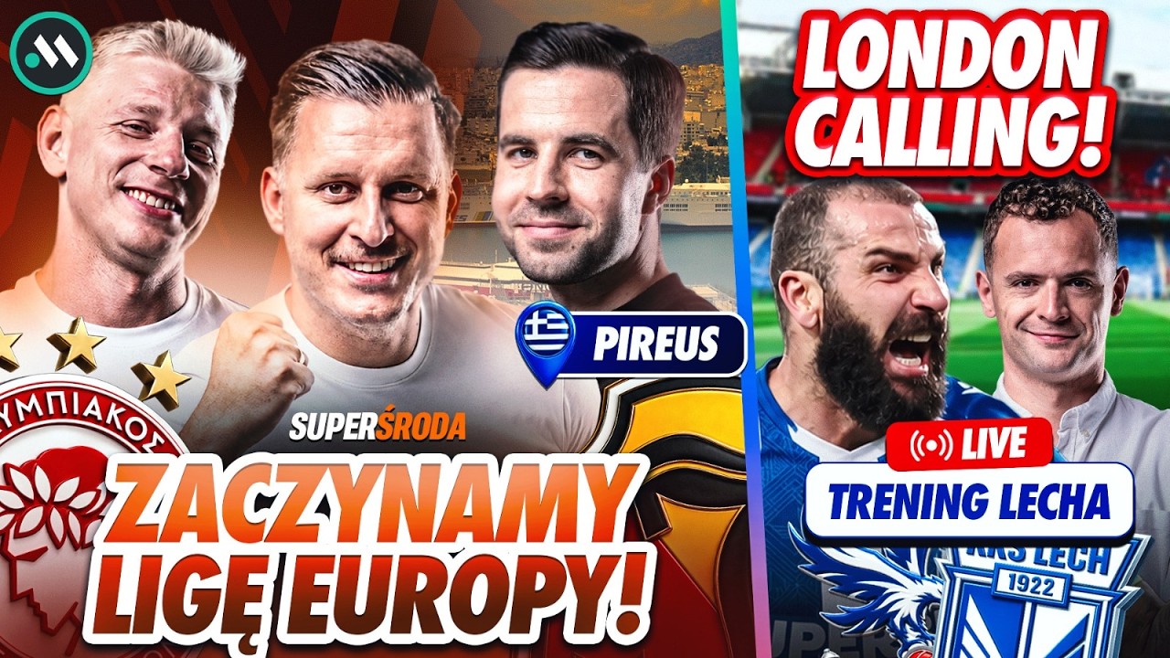 JAGIELLONIA GRA Z OLYMPIAKOSEM: LIGA EUROPY RUSZA! | CRYSTAL PALACE - LECH: IRL Z LONDYNU!