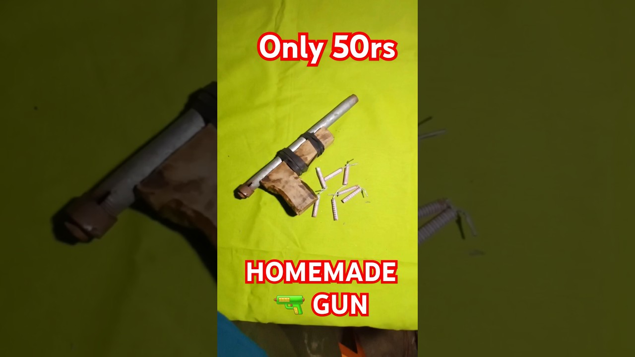 Homemade gun || diwali gun 🔫 homemade cracker gun #gun #youtubeshorts  #experiment