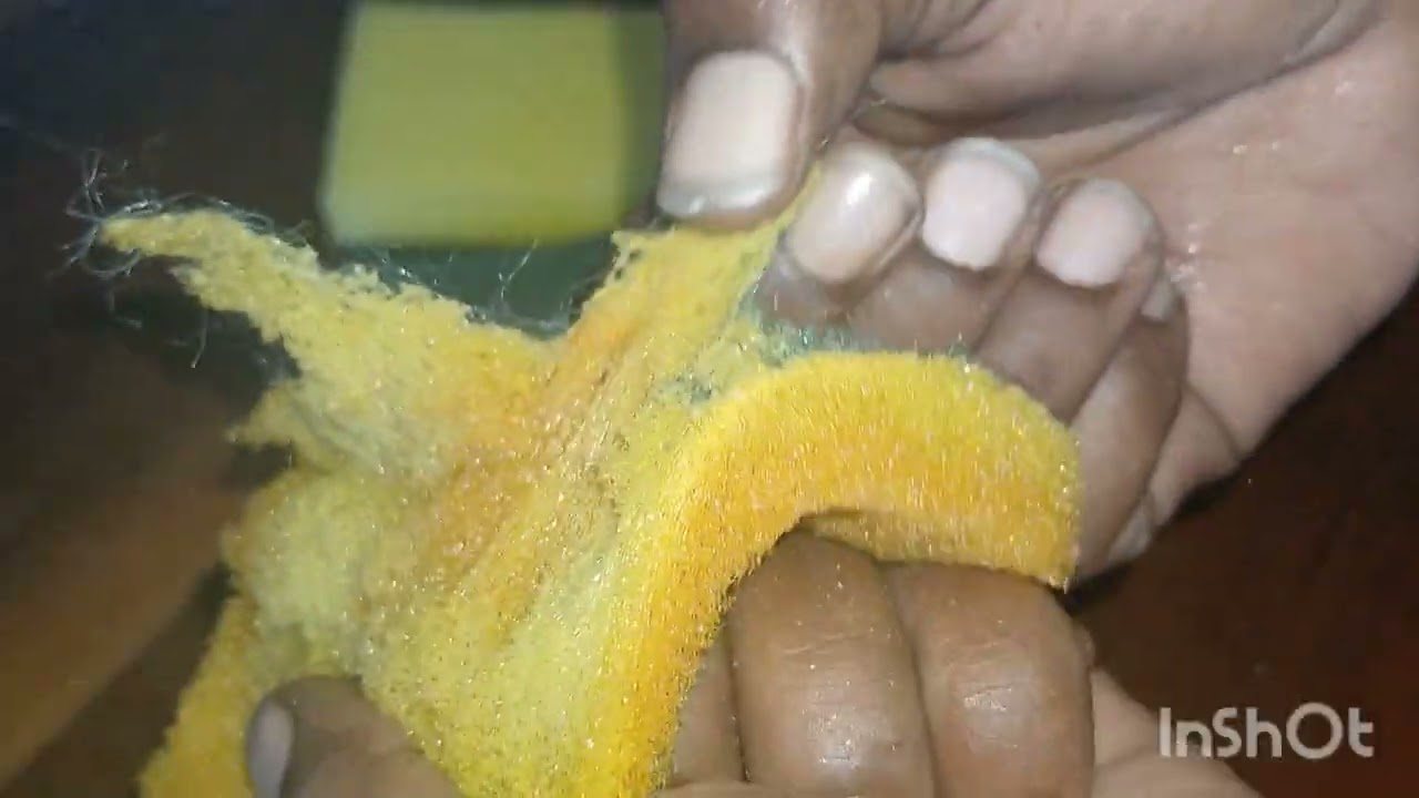 ASMR | dry vs bleached | 4x new sponge and foam | scratching and ripping