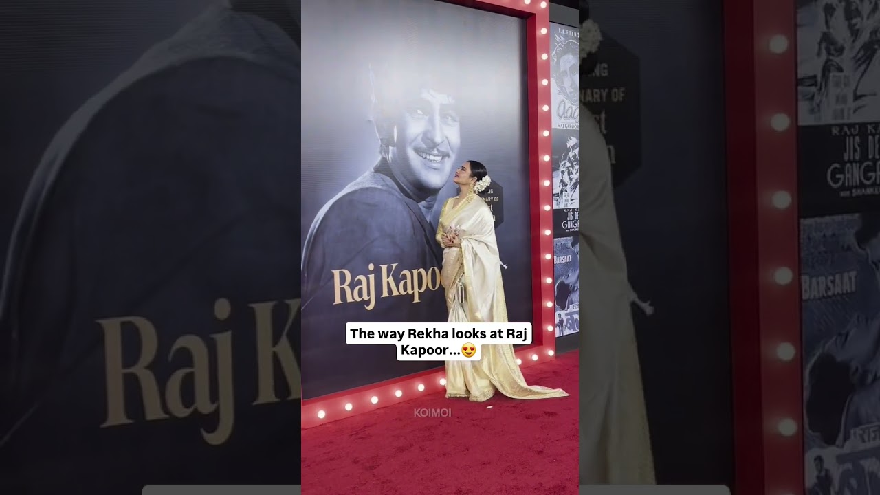 Rekha honors Raj Kapoor on his 100th anniversary with an emotional moment!😍#rekha #rajkapoor #koimoi