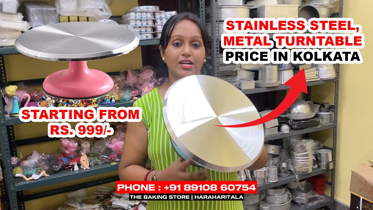 Cake Turntable Price In Kolkata, Stainless Steel Turntable, Metal Turntable
