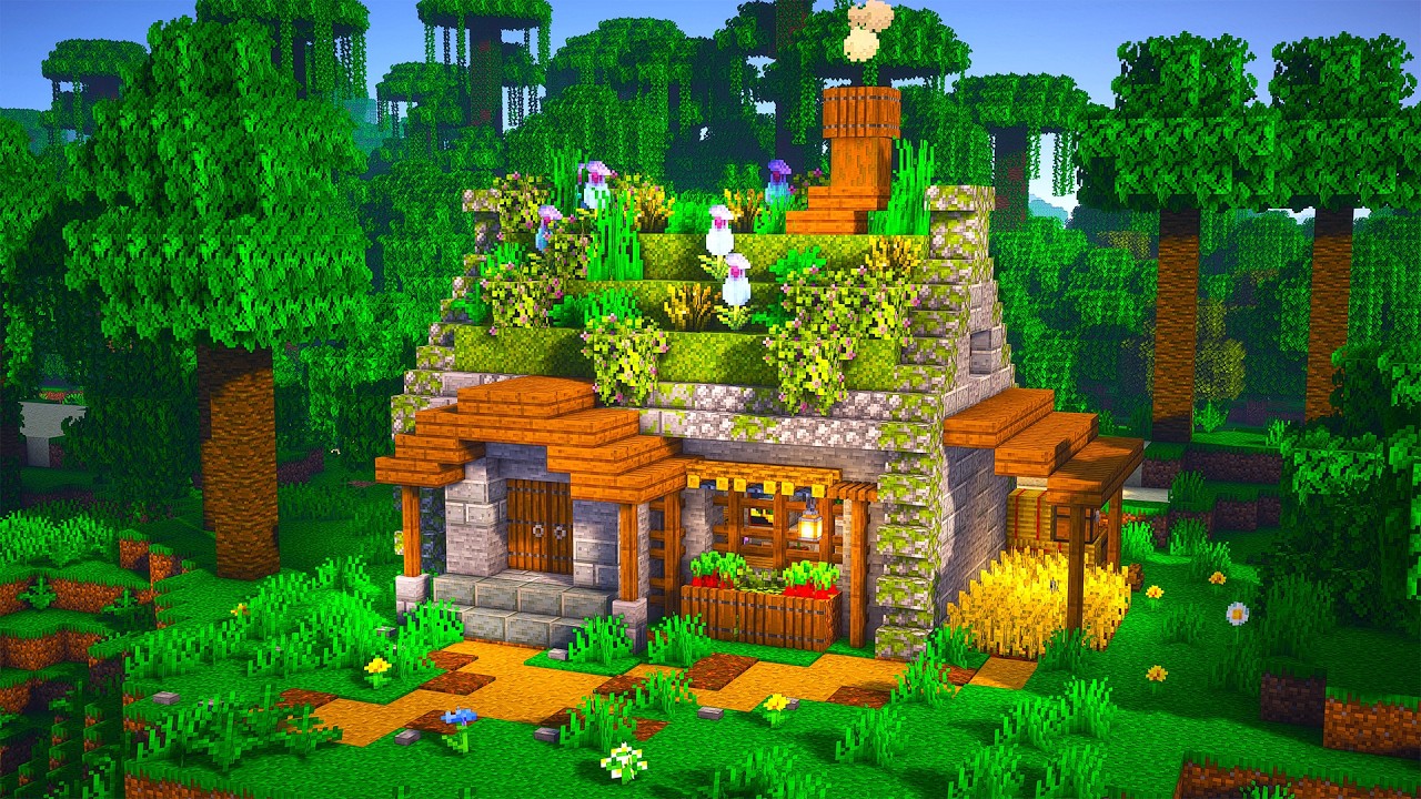 ⛏️ Minecraft Tutorial: Small Mossy House