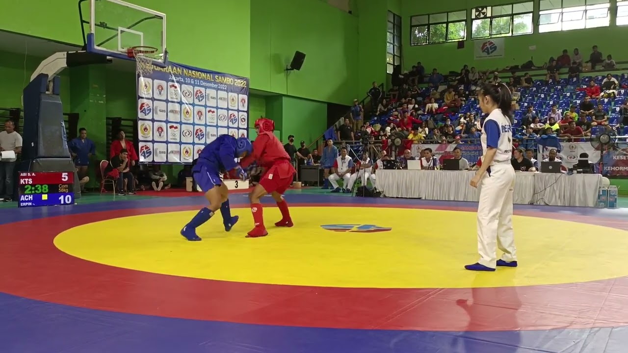 Abi Sultan Anshari - KALSEL (merah) vs Erpin - ACEH (Biru) || Sambo Combat 58Kg